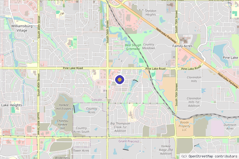 Map showing the location of Script MedSpa in Lincoln, NE