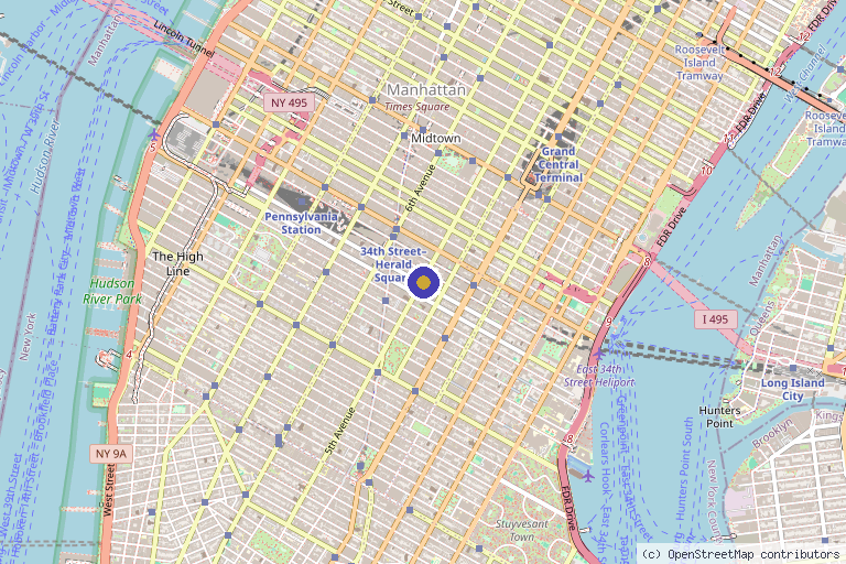Map showing the location of Datta Stem Cell & Aesthetic Center in New York City, NY
