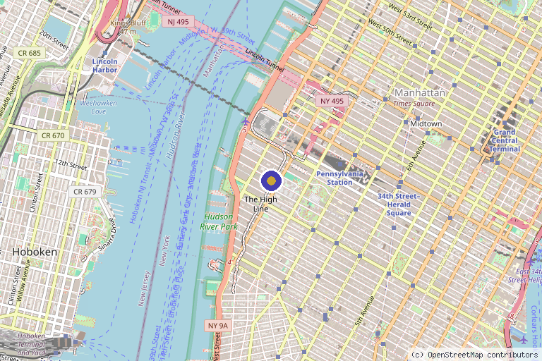 Map showing the location of StemSave, Inc. in New York City, NY