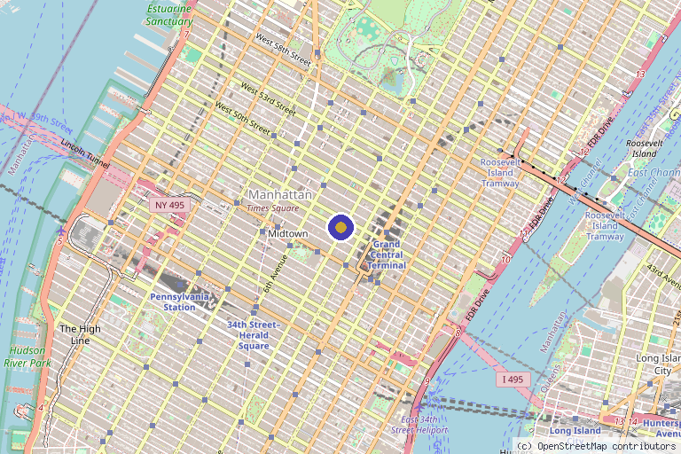 Map showing the location of Stem Regen Medical in New York City, NY