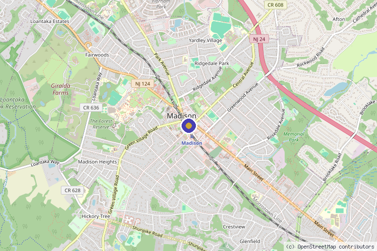 Map showing the location of reGen | Hair Restoration & Aesthetics in Madison, NJ
