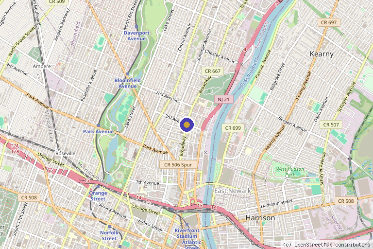 Map showing the location of cellgenemedix in Newark, NJ