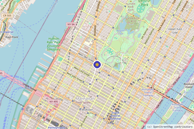 Map showing the location of Regain Maintain Regenerative Medicine in New York, NY