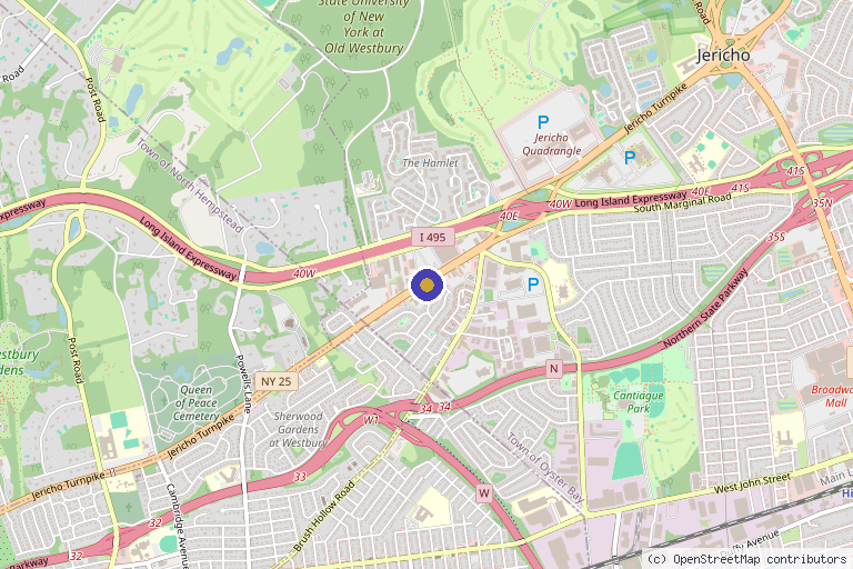 Map showing the location of New York Stem Cell & PRP Therapy – Knee Pain – Elbow Pain in New York City, NY