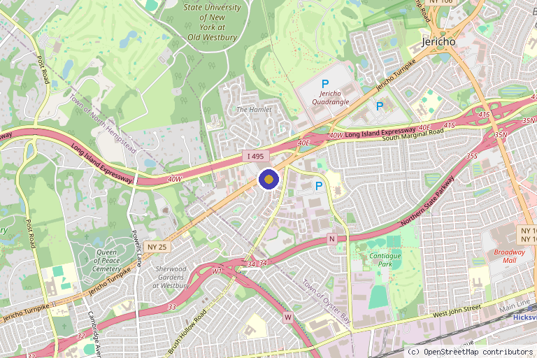 Map showing the location of Fit Medical in Jericho, NY