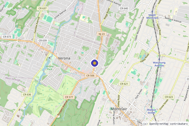 Map showing the location of True Bliss Medical Aesthetics and Wellness in Verona, NJ