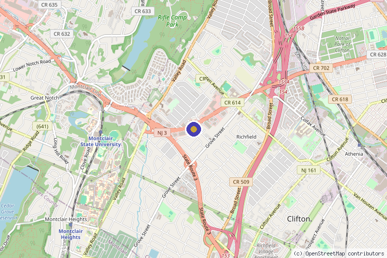 Map showing the location of Pain Treatment Specialists | Clifton in Clifton, NJ