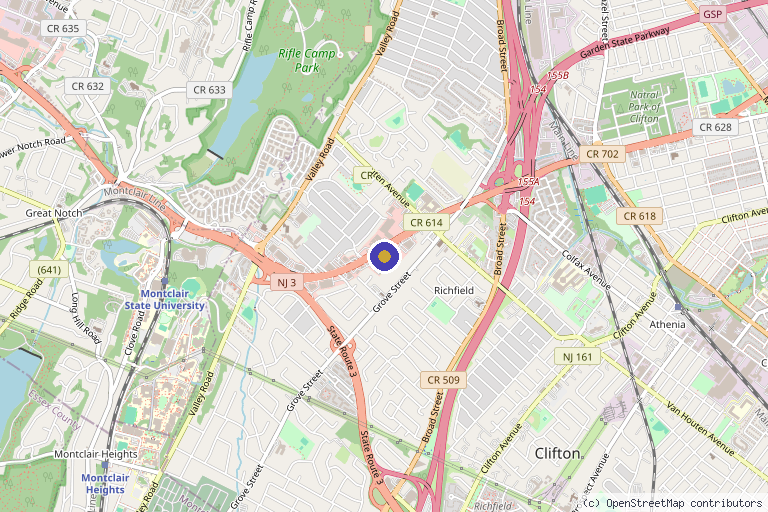 Map showing the location of JeLuJa Medspa and Weight loss at Clifton in Clifton, NJ