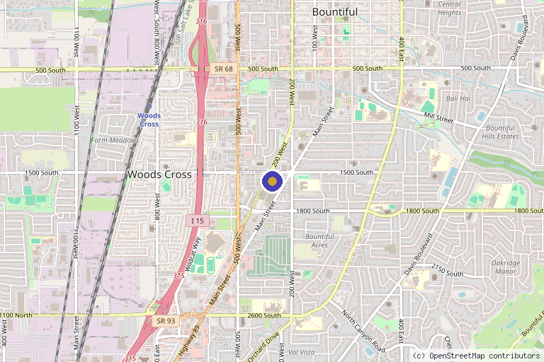Map showing the location of BioRenew Stem Cell in Bountiful, UT