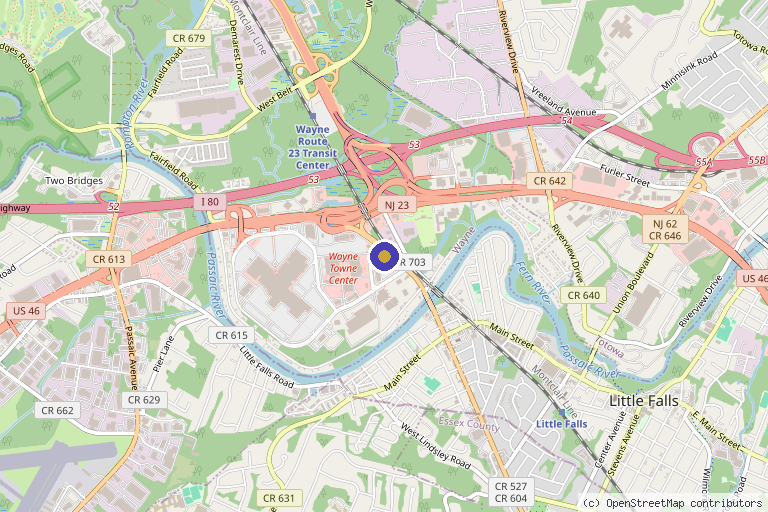Map showing the location of Slate Medspa in Wayne, NJ