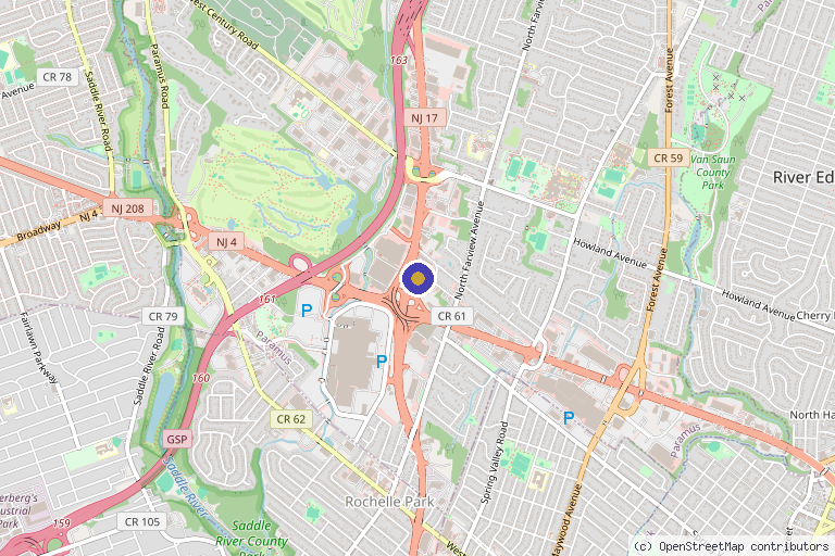 Map showing the location of New Jersey Hair Transplant | Nova Medical in Paramus, NJ