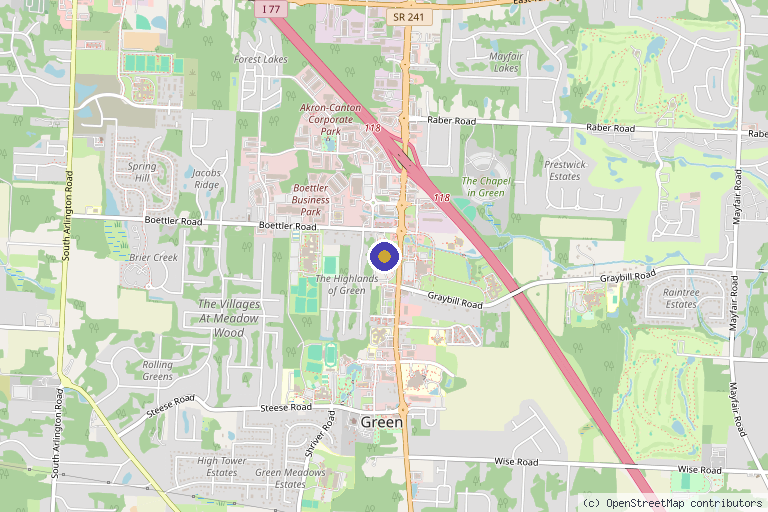 Map showing the location of Innovative Health and Longevity in Uniontown, OH