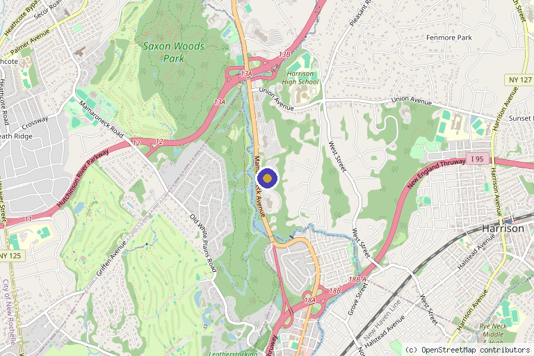 Map showing the location of Opulent Aesthetics in Harrison, NY