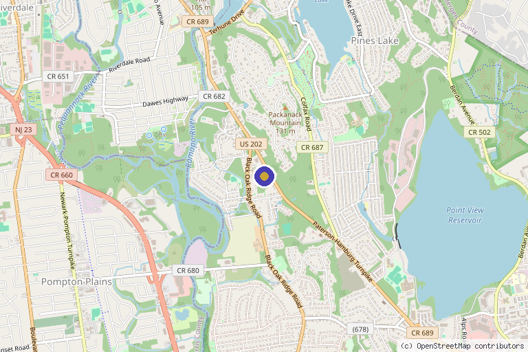 Map showing the location of Enhance Aesthetics and Wellness in Wayne, NJ