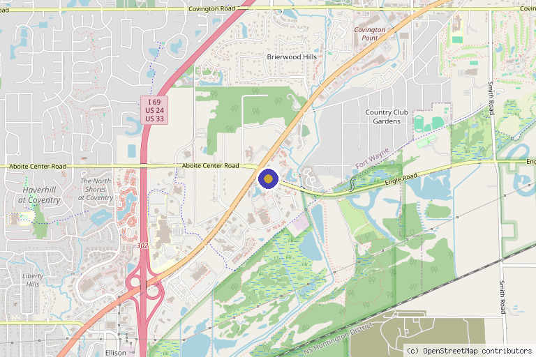 Map showing the location of Fort Wayne Regenerative Medicine in Fort Wayne, IN