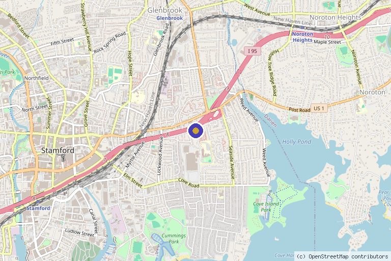 Map showing the location of Stephen J. Massimi, MD in Stamford, CT