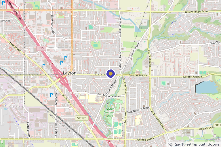 Map showing the location of BridgePoint Wound Care & Hyperbaric in Layton, UT