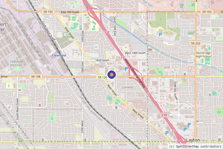 Map showing the location of Tanner Clinic: Joshua Shepherd, DO, MBA in Layton, UT
