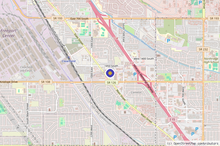 Map showing the location of Forge Health and Performance in Layton, UT