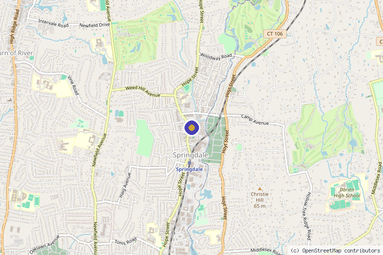 Map showing the location of Safe Laser Therapy LLC in Stamford, CT