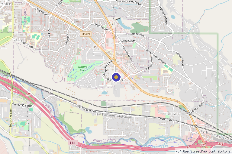 Map showing the location of Human + Nature Medical & Wellness - Corey D. Anden, MD in South Ogden, UT