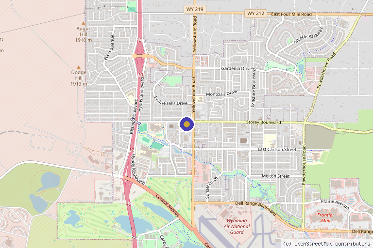 Map showing the location of Adora Day Spa in Cheyenne, WY
