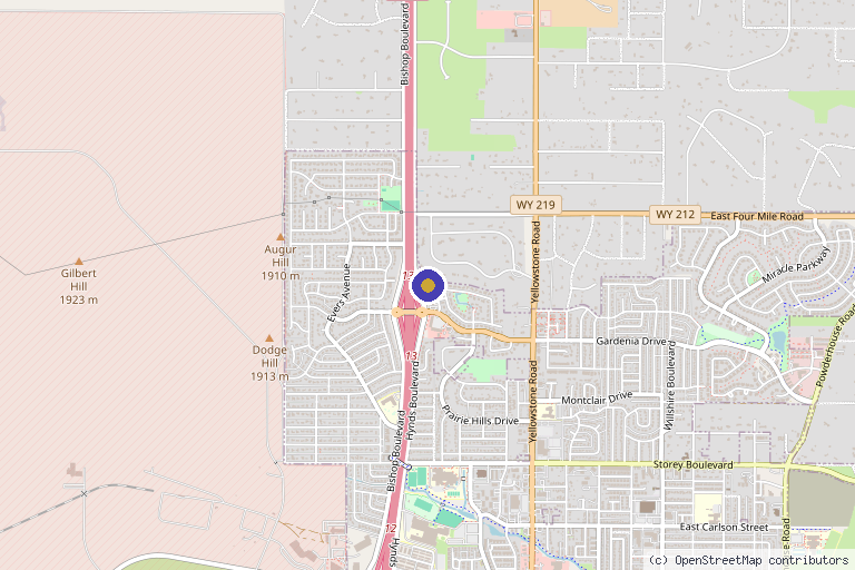 Map showing the location of Northview Medical in Cheyenne, WY
