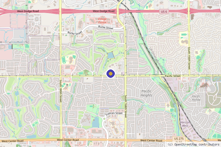 Map showing the location of Biomed Therapeutics Medical Spa- Omaha Ne in Omaha, NE