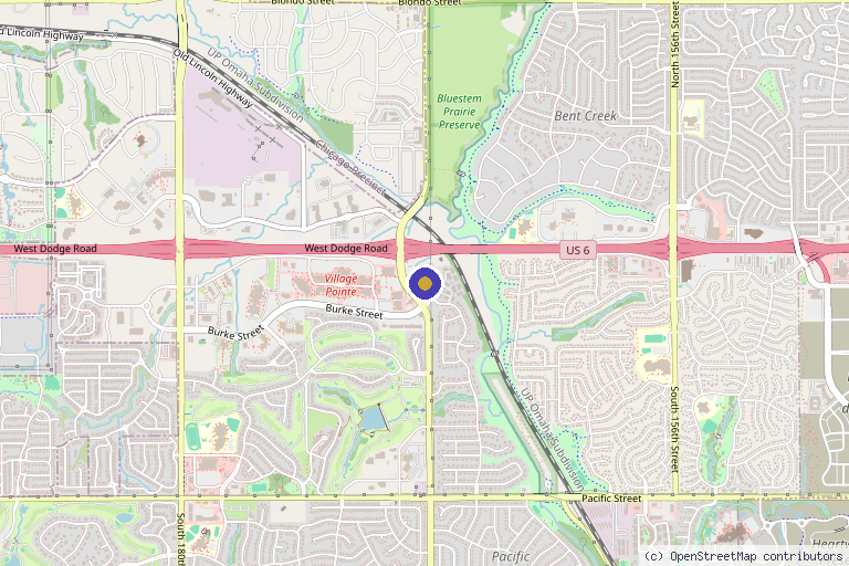Map showing the location of The Aesthetic Life Med Spa & Wellness in Omaha, NE