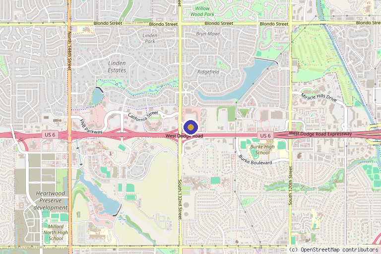 Map showing the location of Preventative Medical Clinic in Omaha, NE