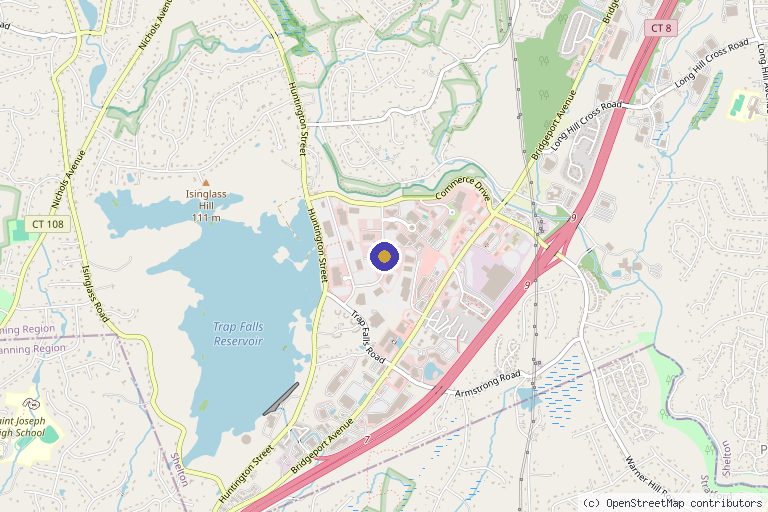 Map showing the location of Advanced Pain And Regenerative Medical Solutions in Shelton, CT