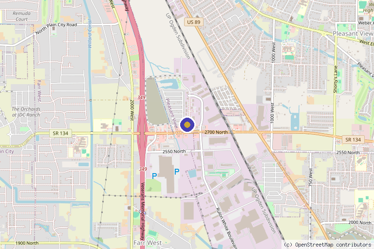 Map showing the location of TruHealth Clinic + MedSpa in Ogden, UT