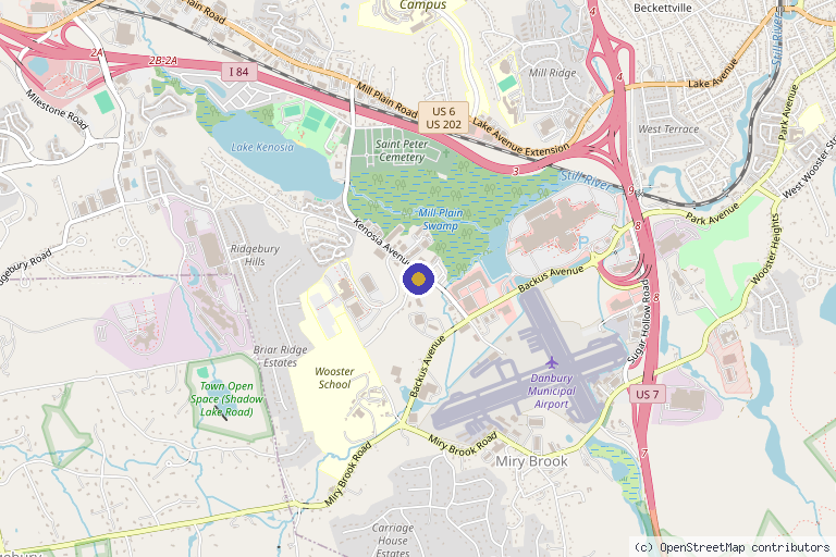 Map showing the location of Elevated Wellness Clinic in Danbury, CT