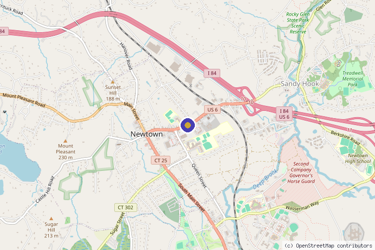 Map showing the location of Stem Cell Therapy in Waterbury, CT