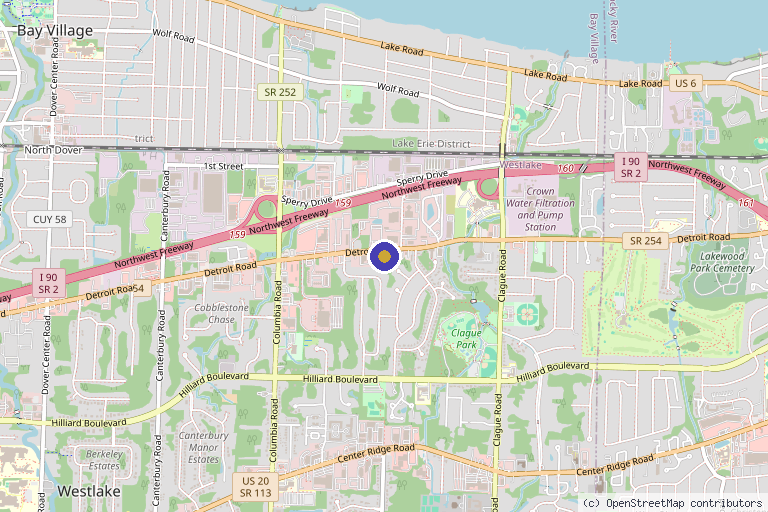 Map showing the location of CleverChick Medspa - Aesthetics & Wellness in Westlake, OH