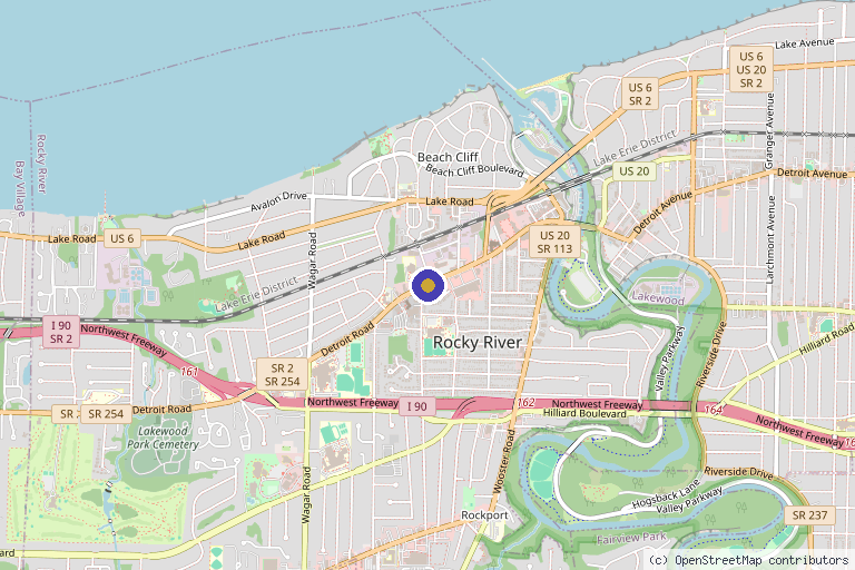 Map showing the location of Ascenta Wellness (formerly CryoActive Wellness) in Cleveland, OH