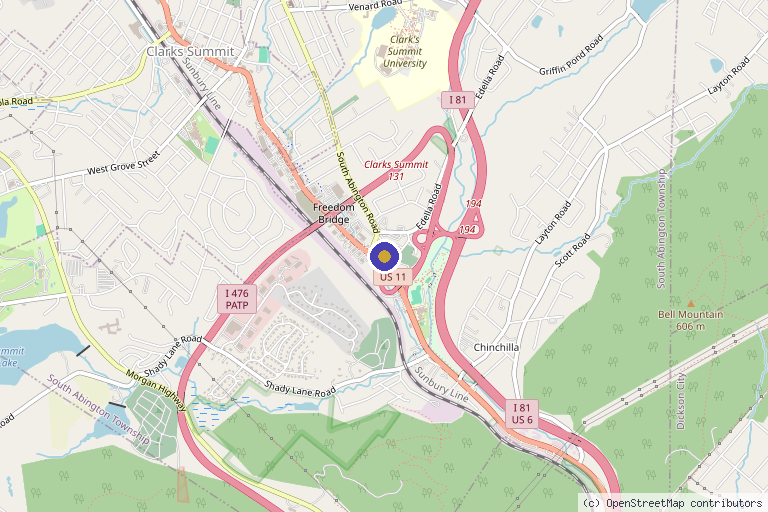 Map showing the location of W.E. Integrate Health LLC in Clarks Summit, PA