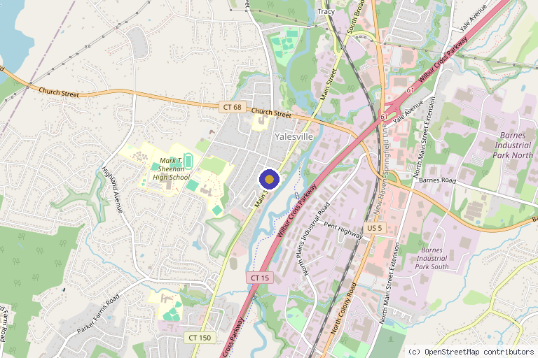 Map showing the location of Aesthetics by Aimie Lynn in Wallingford, CT