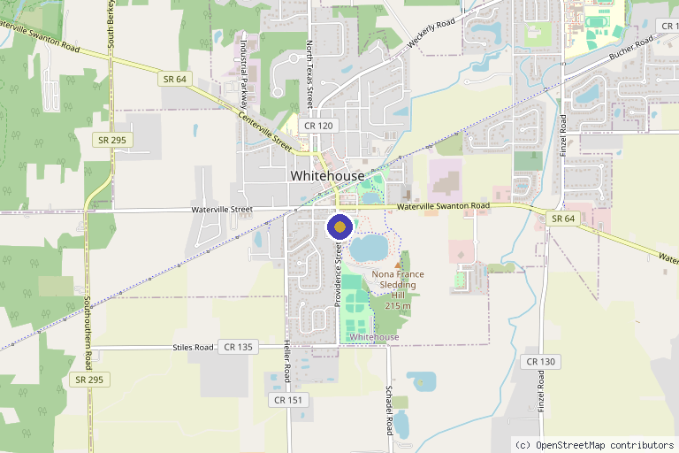 Map showing the location of Renewed Therapeutics in Whitehouse, OH
