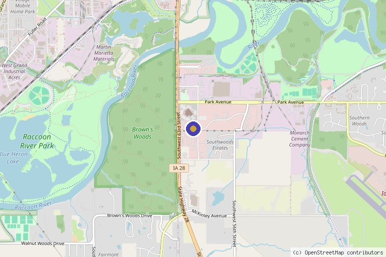Map showing the location of Regenexx Des Moines in Providence, RI