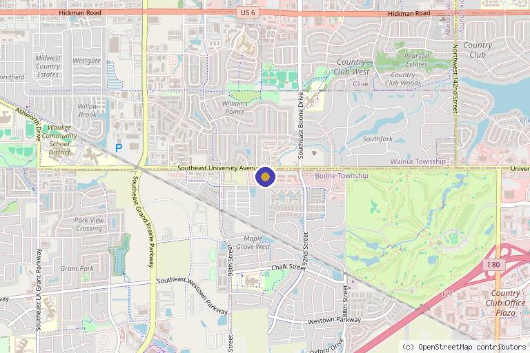 Map showing the location of Timeless Youth MD in West Des Moines, IA