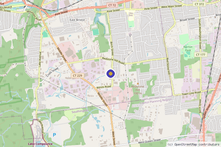 Map showing the location of Confidia™ Health Institute in Bristol, CT