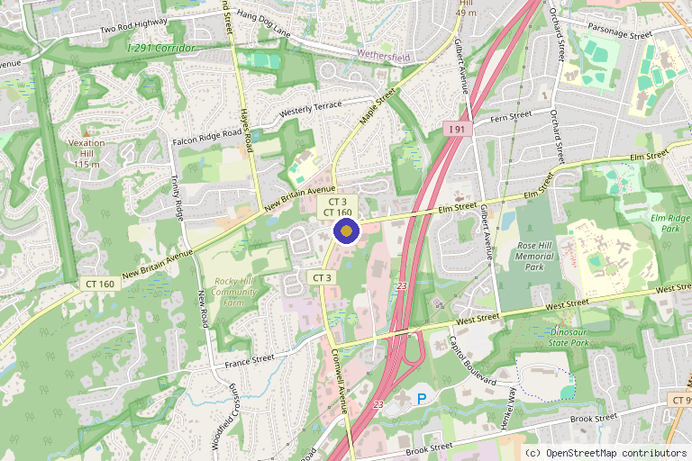 Map showing the location of NovaCell Aesthetics in Rocky Hill, CT