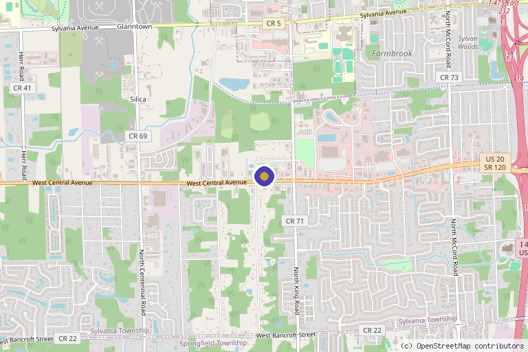 Map showing the location of pēkomd: Peter Koltz, MD in Toledo, OH
