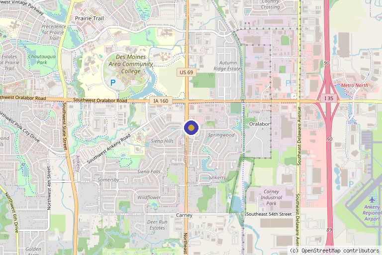 Map showing the location of You Turn in Ankeny, IA