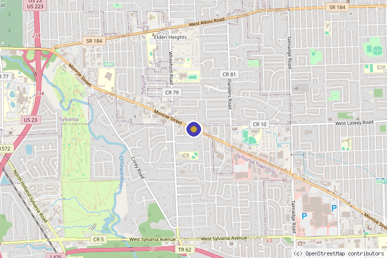 Map showing the location of Stem Cell Specialists in Toledo, OH