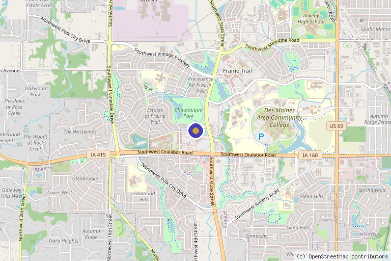 Map showing the location of Engineered Performance by DMOS in Ankeny, IA