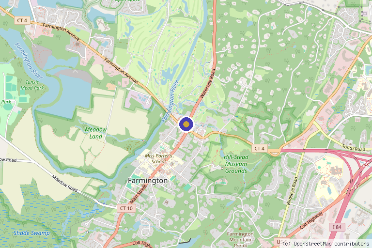 Map showing the location of Exosomes Treatment in Farmington, CT