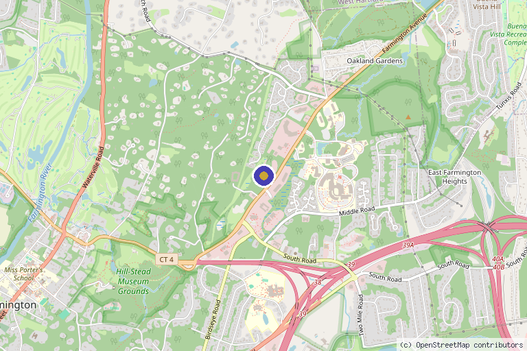 Map showing the location of ImStem Biotechnology in Farmington, CT