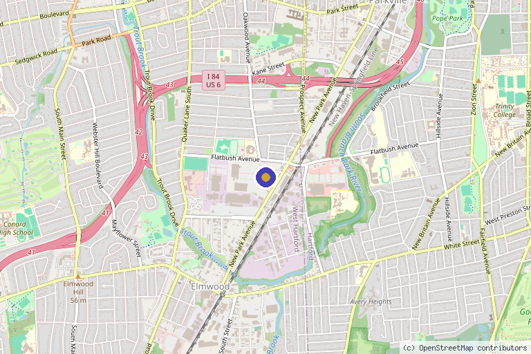 Map showing the location of FemCare MedSpa in West Hartford, CT